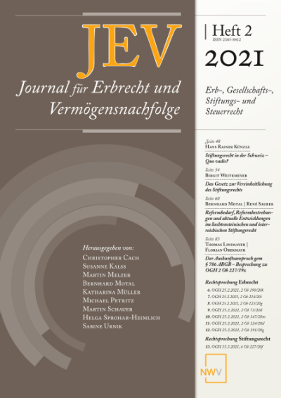 Reformbedarf, Reformbestrebungen und aktuelle Entwicklungen im liechtensteinischen und österreichischen Stiftungsrecht