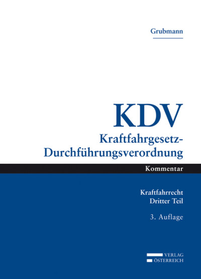 KDV Kraftfahrgesetz-Durchführungsverordnung