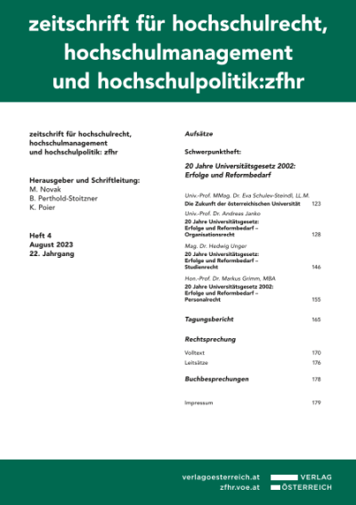 „20 Jahre Universitätsgesetz 2002: Erfolge und Reformbedarf“20 Years of the Universities Act: Successes and Need for Reform – Conference report