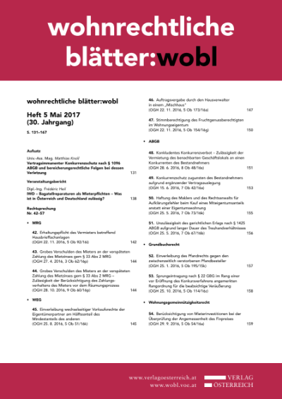 IWD – Bagatellreparaturen als Mieterpflichten – Was ist in Österreich und Deutschland zulässig?