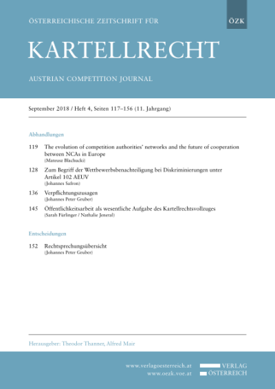 The evolution of competition authorities’ networks and the future of cooperation between NCAs in Europe