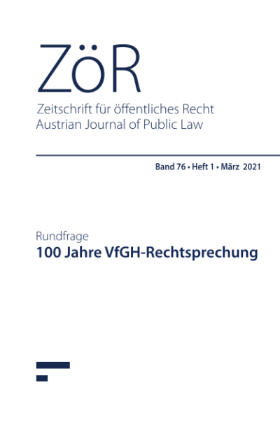 Das Problem der Verfassungssuspendierung: Das VfGH-Erkenntnis zu § 126a BVergG 1997