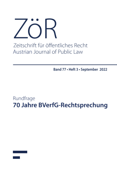 BVerfGE 74, 358 (370) und die Geburt der offenen Grundrechteordnung