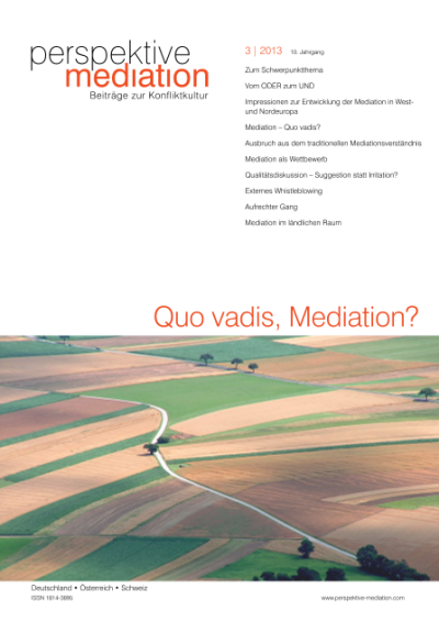 Mediation – Quo vadis?