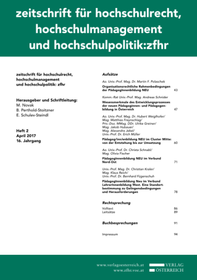Wesensmerkmale des Entwicklungsprozesses der neuen Pädagoginnen- und Pädagogenbildung in Österreich