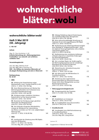 IWD - Der Einfluss des deutschen Mietrechts auf die jüngste Rechtsprechung und Lehre in Österreich