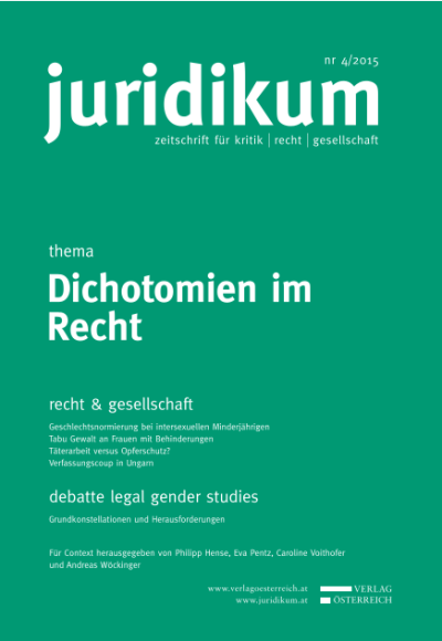 Legal Gender Studies: Grundkonstellationen und Herausforderungen