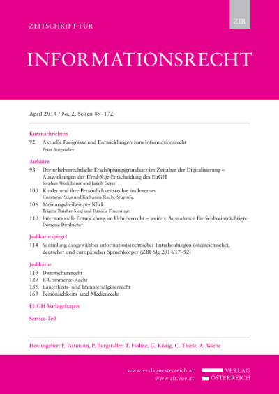 HG Wien, Vorlagebeschluss 03.07.2013, 10 Cg 180/11t (Rs C-441/13) – Zuständigkeit bei Online- Leistungsschutzrechtsverletzung