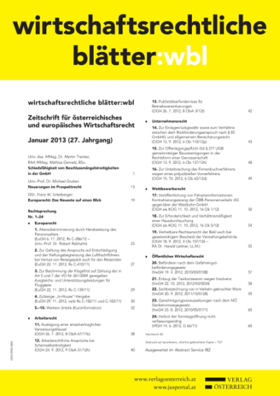 Veröffentlichung von Fahrplaninformationen: Kontrahierungszwang der ÖBB-Personenverkehr AG gegenüber der Westbahn-GmbH