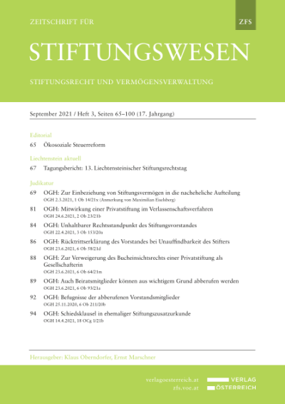 Tagungsbericht: 13. Liechtensteinischer Stiftungsrechtstag