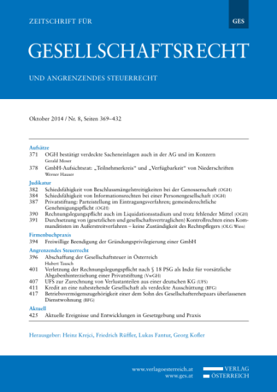 GmbH-Aufsichtsrat: „Teilnehmerkreis“ und „Verfügbarkeit“ von Niederschriften
