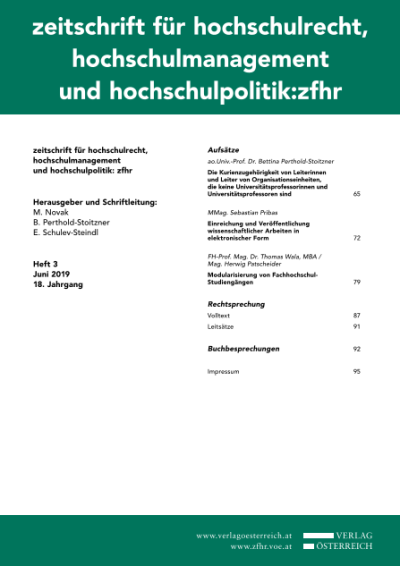 Einreichung und Veröffentlichung wissenschaftlicher Arbeiten in elektronischer FormSubmission and publication of academic work in electronic form
