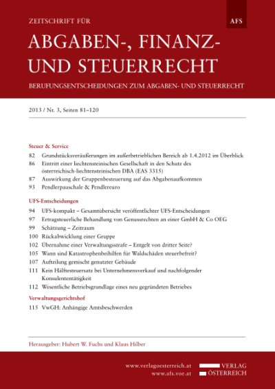 Eintritt einer liechtensteinischen Gesellschaft in den Schutz des österreichisch-liechtensteinischen DBA (EAS 3315)