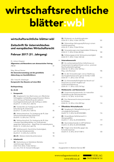 Verbraucherschutz: Zur Auslegung der RL über Verbraucherkreditverträge (Österreich)