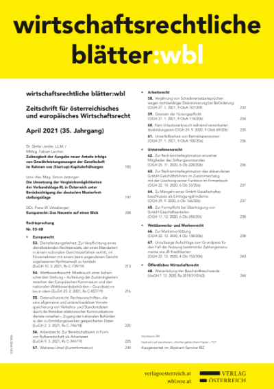 Die Umsetzung der Vergleichsmöglichkeiten der Verbandsklage-RL in Österreich unter Berücksichtigung der deutschen Musterfeststellungsklage