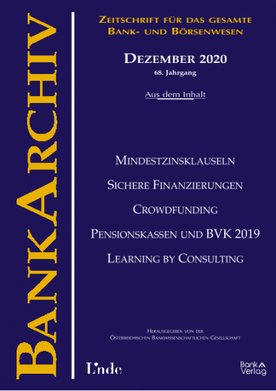 Preis des Verbandes österreichischer Banken und Bankiers 2021