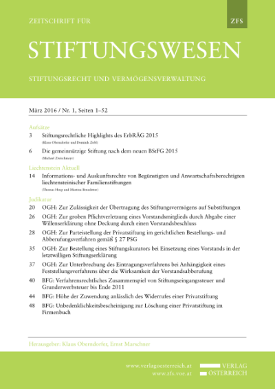 BFG: Verfahrensrechtliches Zusammenspiel von Stiftungseingangssteuer und Grunderwerbsteuer bis Ende 2011