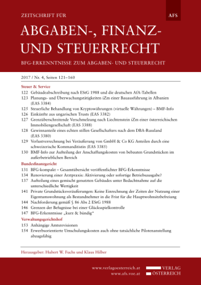 Grenzüberschreitende Verschmelzung nach Liechtenstein iZm einer österreichischen Immobiliengesellschaft (EAS 3388)
