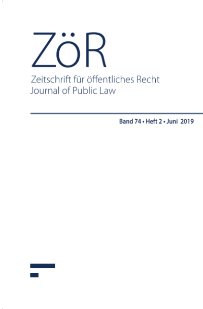 Verfassungsrechtliche Grundlagen richterlicher RechtserzeugungConstitutional foundations of judicial lawmaking