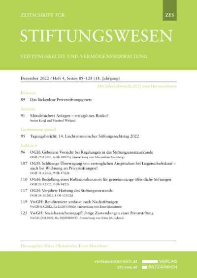 Tagungsbericht: 14. Liechtensteinischer Stiftungsrechtstag 2022