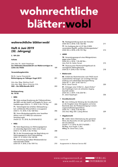 IWD - Die WGG-Novelle 2019